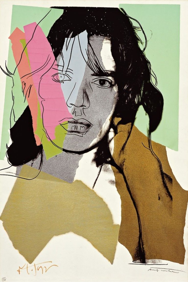 This picture shows the following artwork: Andy Warhol. „Mick Jagger“. 1975.