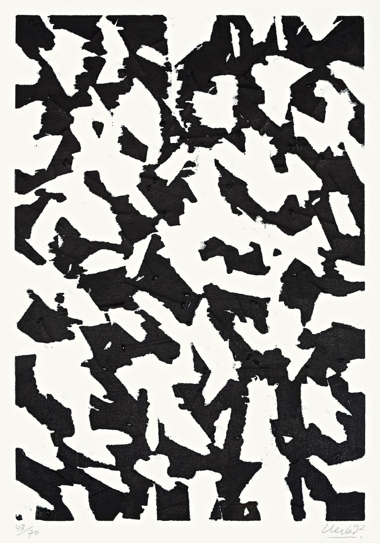 Auf diesem Bild ist das folgende Kunstwerk zu sehen: Günther Uecker. Ohne Titel. 1992.