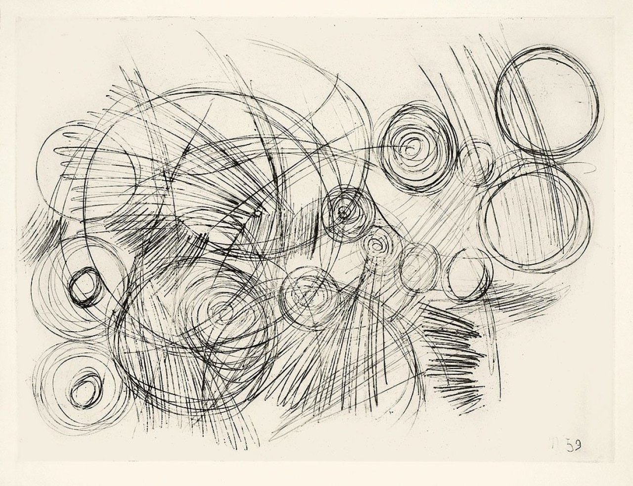 This picture shows the following artwork: Ernst Wilhelm Nay. „Vernis Mou III“. 1959.