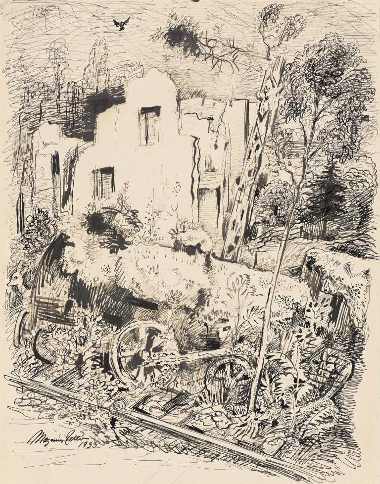 Auf diesem Bild ist das folgende Kunstwerk zu sehen: Magnus Zeller. „50 Jahre später“. 1933.