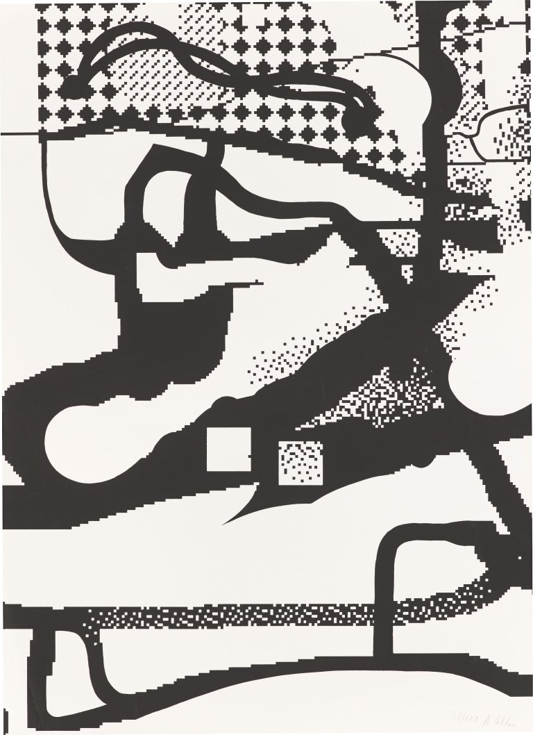 Auf diesem Bild ist das folgende Kunstwerk zu sehen: Albert Oehlen. Ohne Titel. 1992.