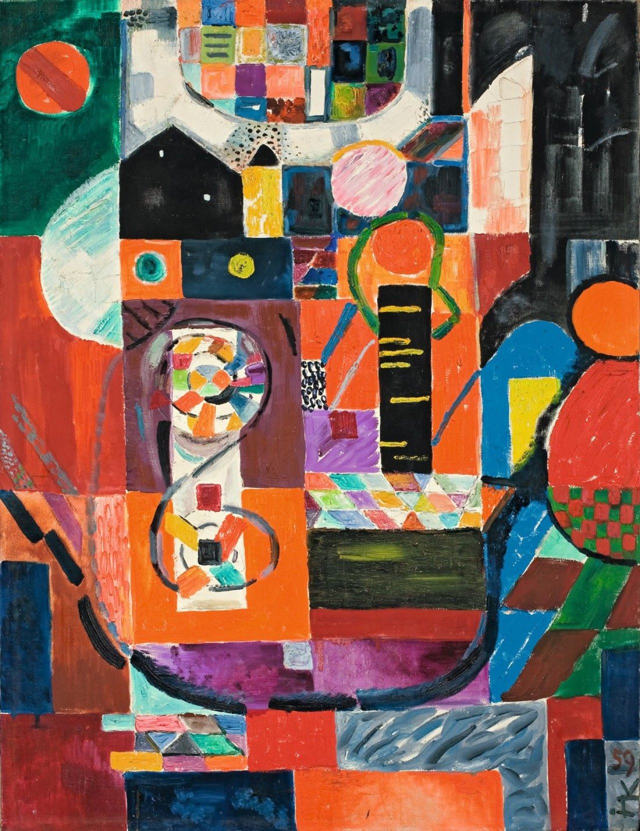 Auf diesem Bild ist das folgende Kunstwerk zu sehen: Ida Kerkovius. „Komposition“. 1959.