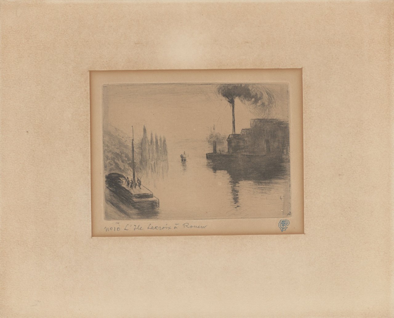 Auf diesem Bild ist das folgende Kunstwerk zu sehen: Camille Pissarro. „L'Île Lacroix à Rouen“. 1887.
