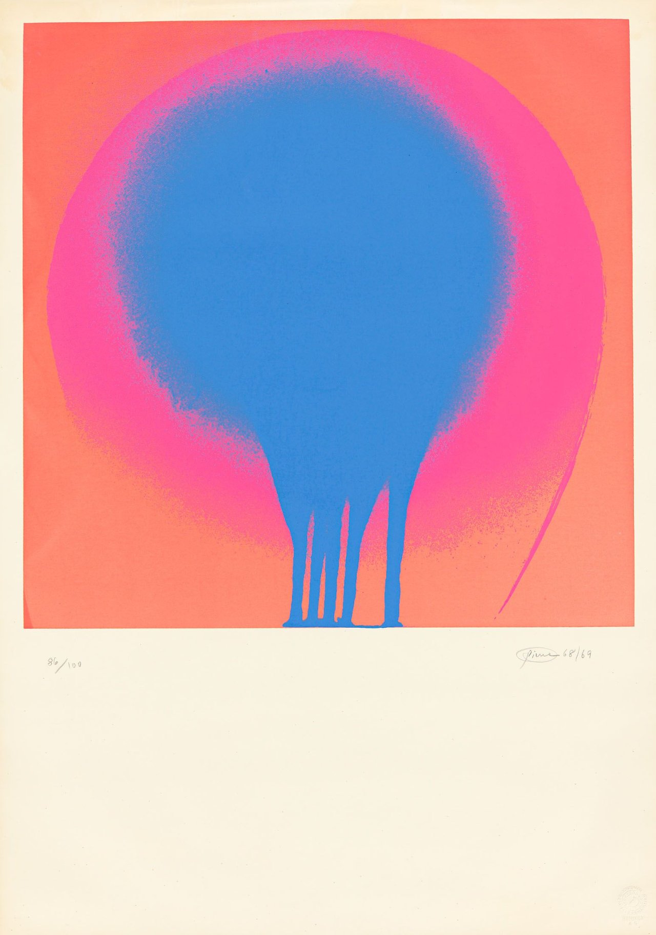 This picture shows the following artwork: Otto Piene. „Telerot“. 1968/69.