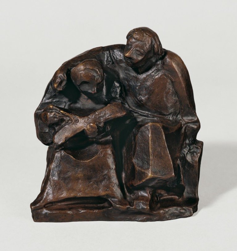 This picture shows the following artwork: Ernst Barlach. „Lesende Mönche I“. 1921.