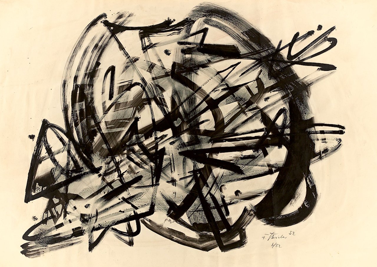 This picture shows the following artwork: Fred Thieler. Untitled. 1952.