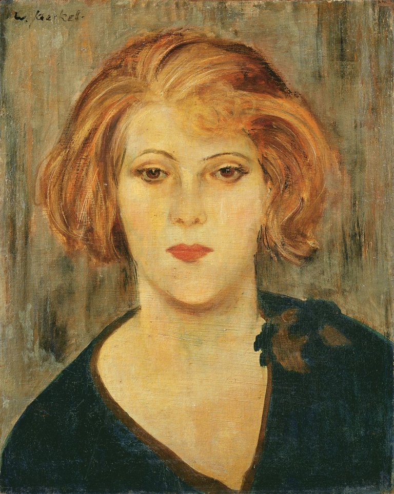 Auf diesem Bild ist das folgende Kunstwerk zu sehen: Willy Jaeckel. Portrait einer jungen Frau. Um 1925.