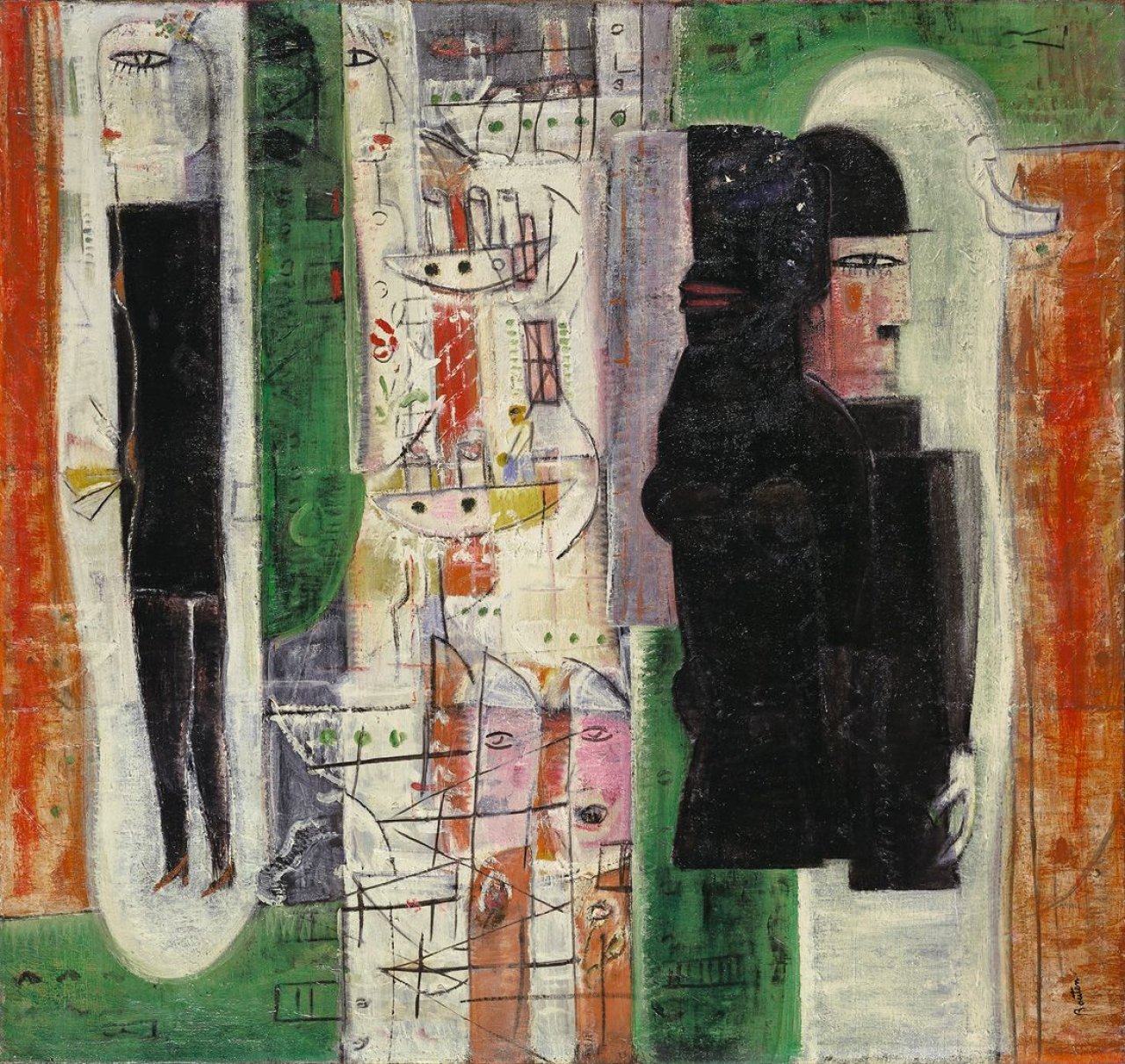 Auf diesem Bild ist das folgende Kunstwerk zu sehen: Armand Bouten. Les Amoureux. Um 1927.