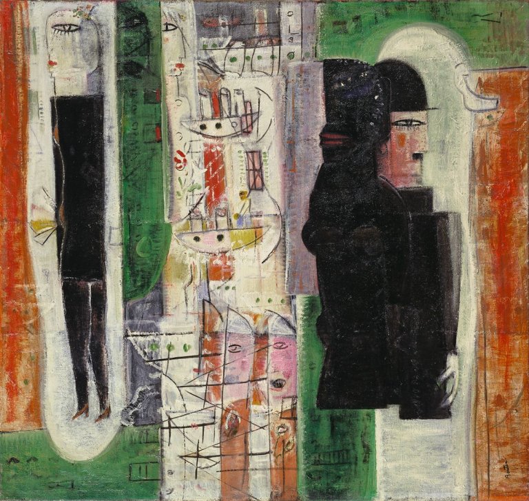 Auf diesem Bild ist das folgende Kunstwerk zu sehen: Armand Bouten. Les Amoureux. Um 1927.