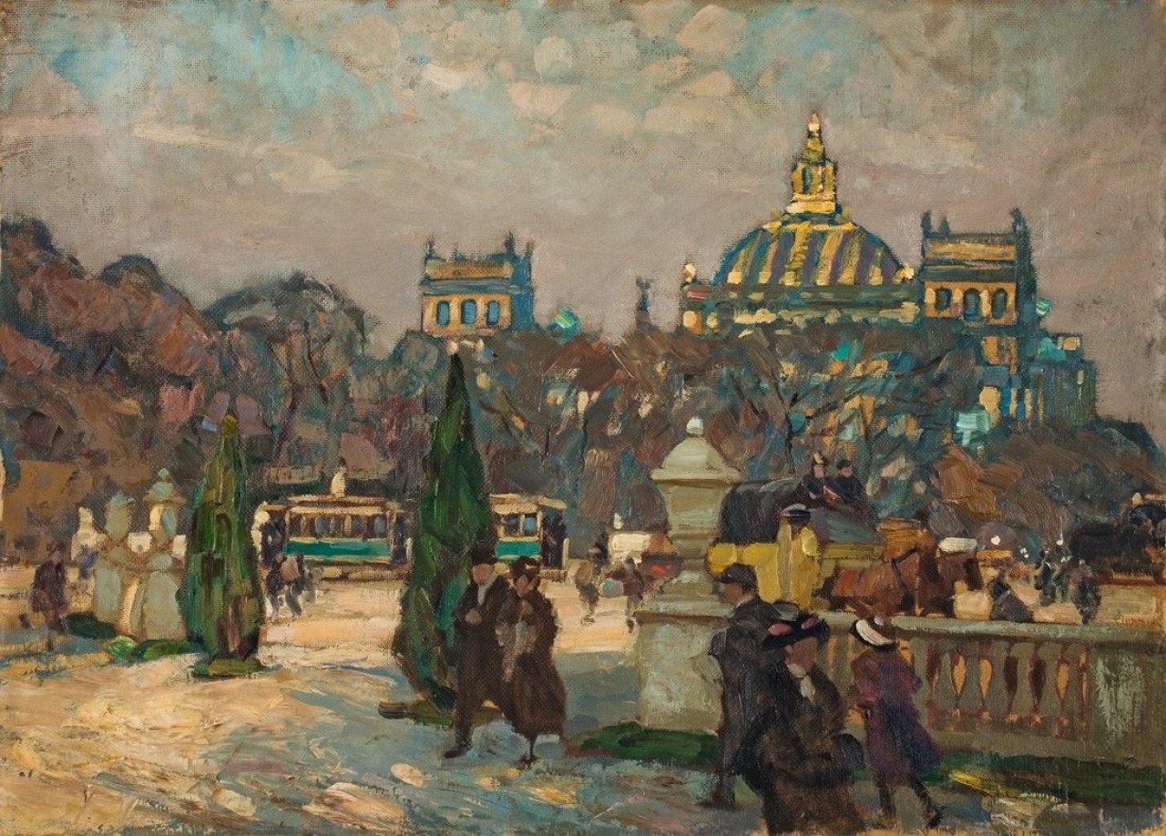 Auf diesem Bild ist das folgende Kunstwerk zu sehen: Otto Antoine. Vor dem Reichstag in Berlin.