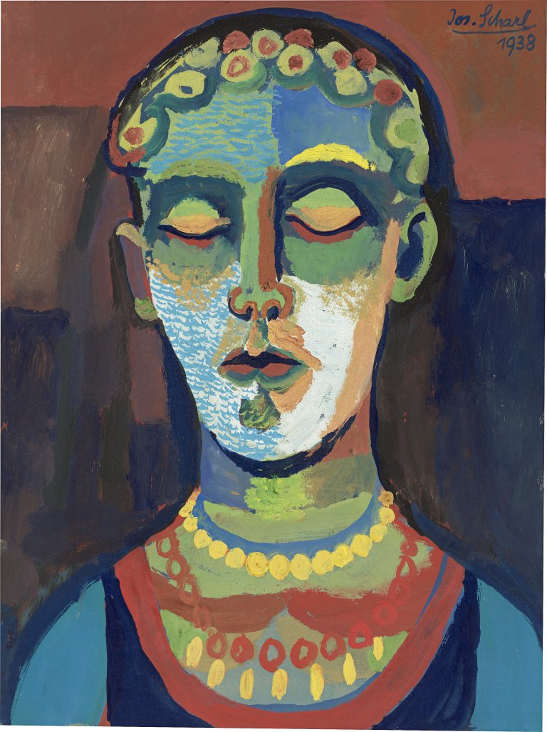 Auf diesem Bild ist das folgende Kunstwerk zu sehen: Josef Scharl. Porträt. 1938.