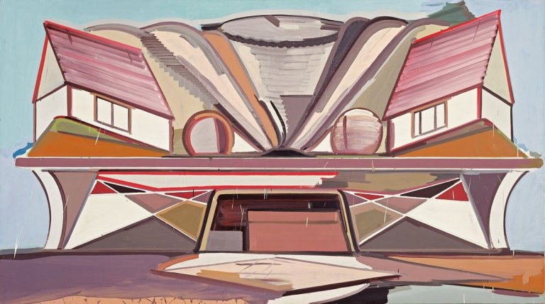 Auf diesem Bild ist das folgende Kunstwerk zu sehen: Thomas Scheibitz. Ohne Titel (Nr. 128). 1997.