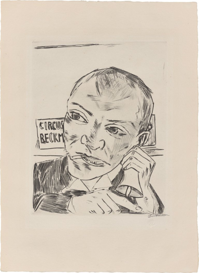 Auf diesem Bild ist das folgende Kunstwerk zu sehen: Max Beckmann. „Jahrmarkt“. 1922.