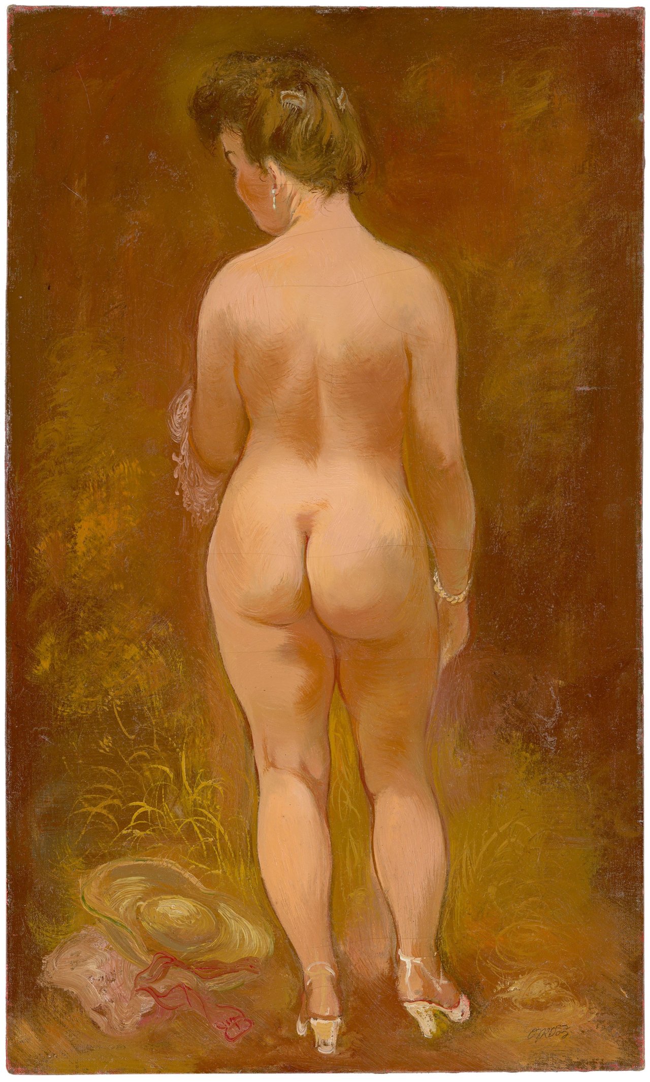 This picture shows the following artwork: George Grosz. „Standing female nude, Cape Cod“. 1941.