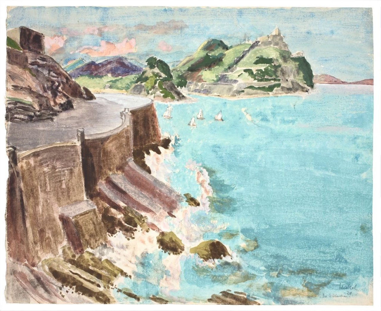 Auf diesem Bild ist das folgende Kunstwerk zu sehen: Erich Heckel. „Bei San Sebastian“. 1929.