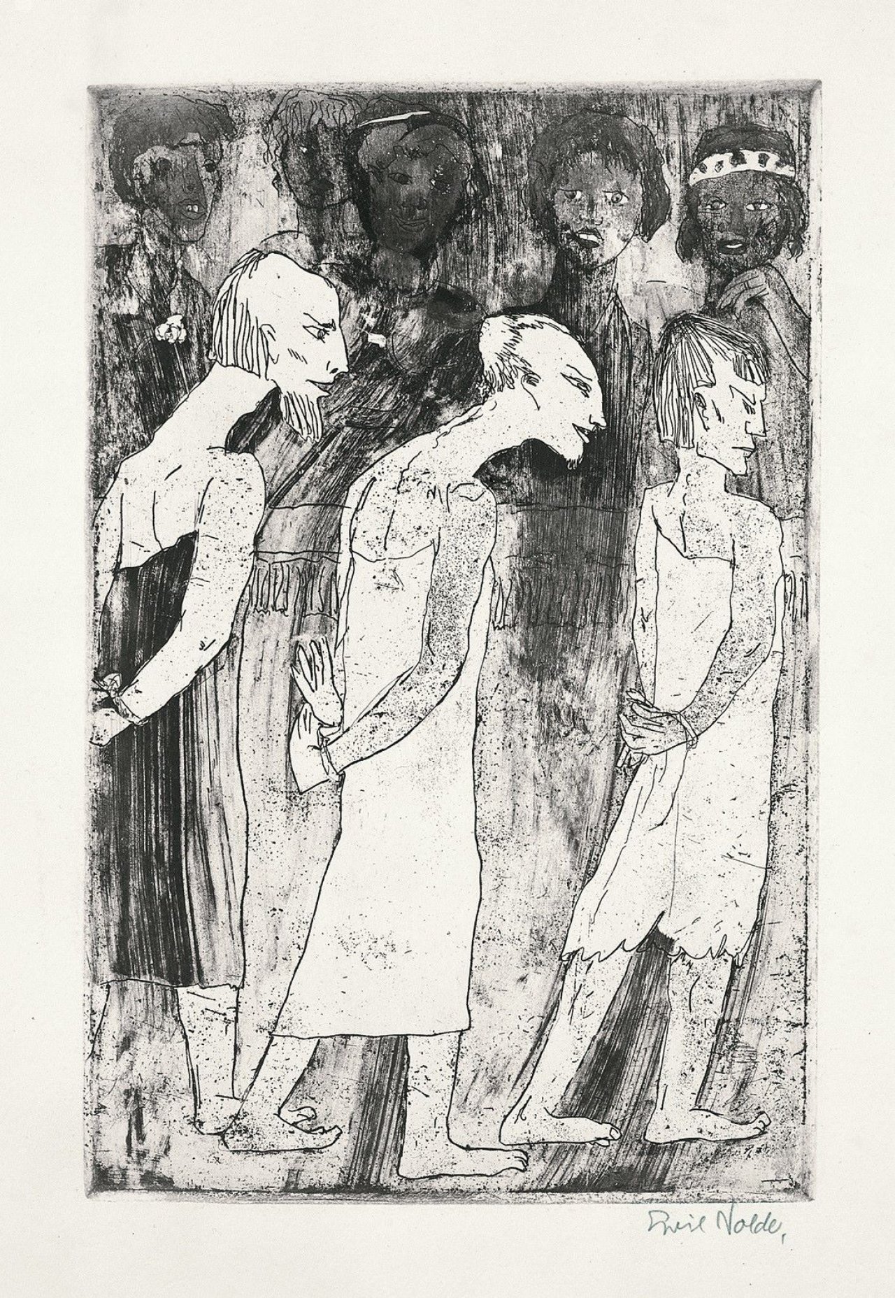 This picture shows the following artwork: Emil Nolde. „Sklaven“. 1918.