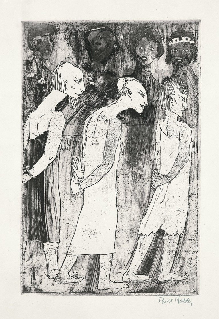 This picture shows the following artwork: Emil Nolde. „Sklaven“. 1918.