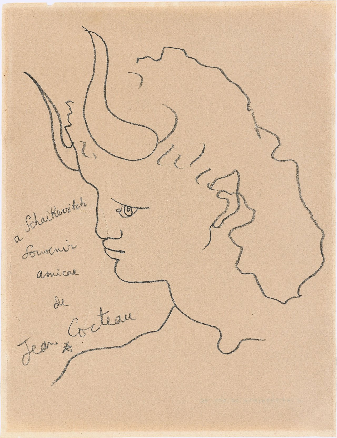 Auf diesem Bild ist das folgende Kunstwerk zu sehen: Jean Cocteau. „Faune“. Um 1940/44.