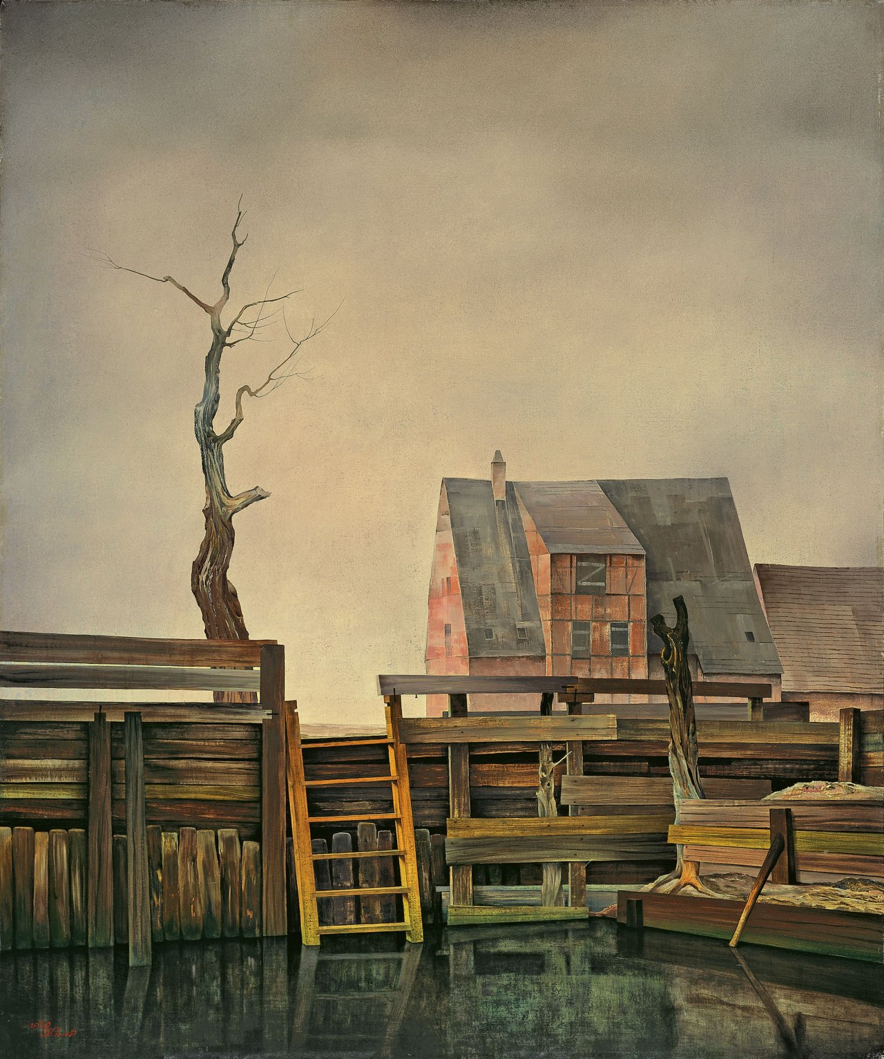 This picture shows the following artwork: Franz Lenk. ”Altes Wehr”. 1930.