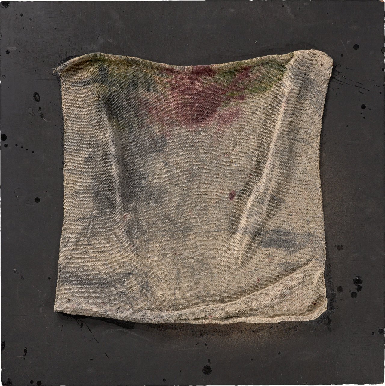 Auf diesem Bild ist das folgende Kunstwerk zu sehen: Daniel Spoerri. Ohne Titel. 1977.