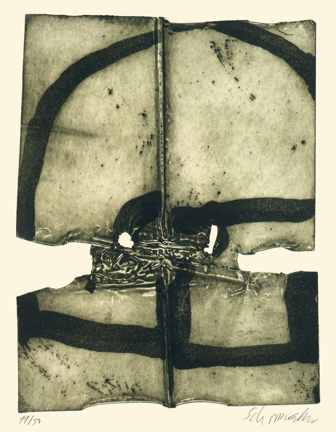 This picture shows the following artwork: Emil Schumacher. Untitled. 1972.