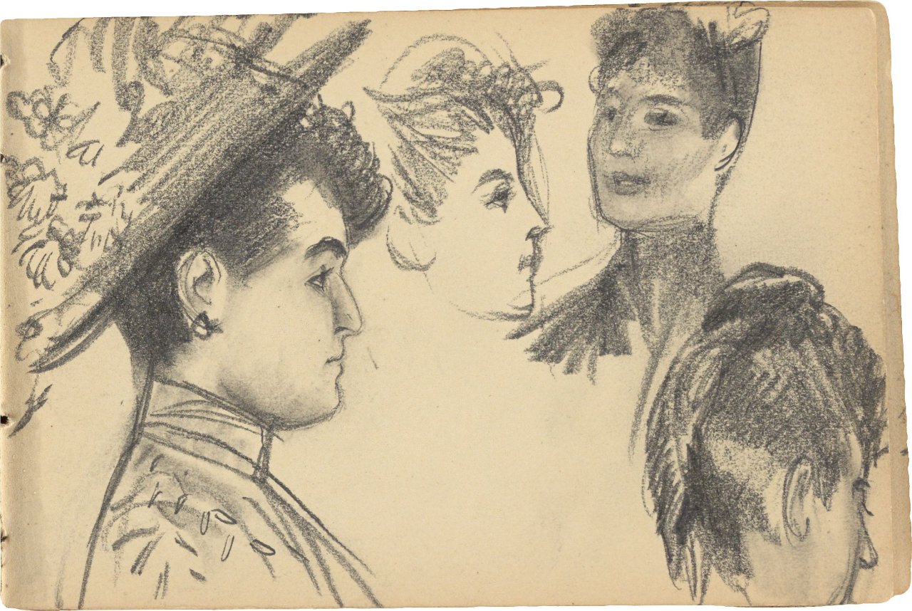 Auf diesem Bild ist das folgende Kunstwerk zu sehen: Franz Skarbina. Skizzenbuch. 1888.
