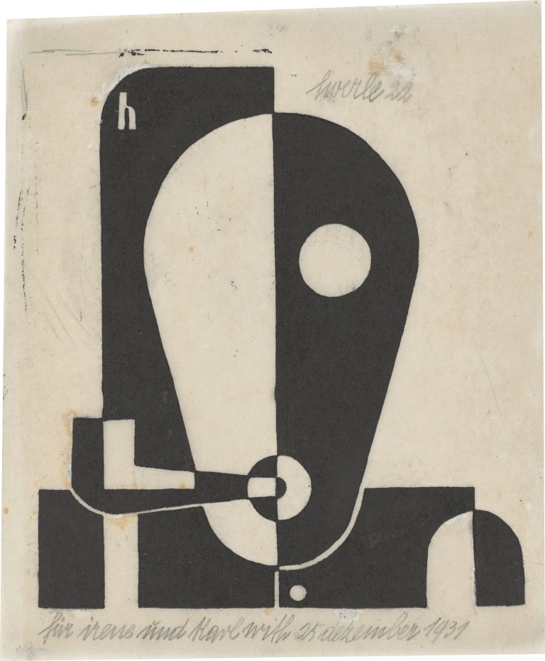 Auf diesem Bild ist das folgende Kunstwerk zu sehen: Heinrich Hoerle. „Selbstportät mit Pfeife“. 1922.
