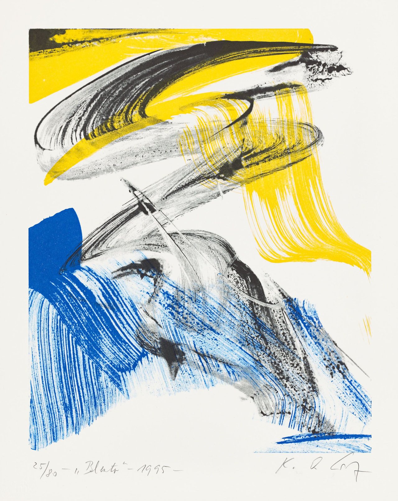Auf diesem Bild ist das folgende Kunstwerk zu sehen: Karl Otto Götz. „Blento“. 1995.