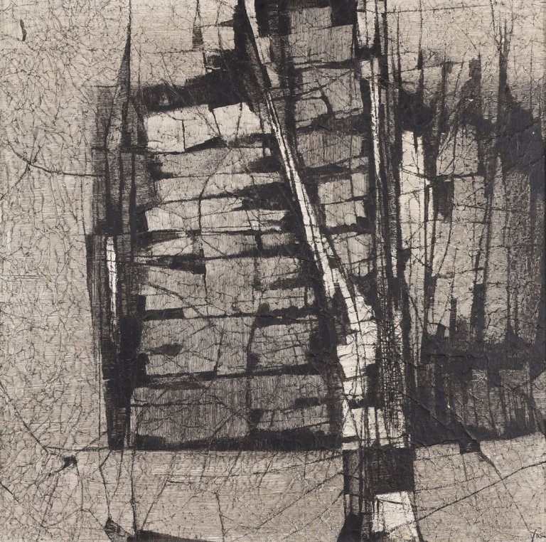 Auf diesem Bild ist das folgende Kunstwerk zu sehen: Hans Jaenisch. „TB #21“. 1962.