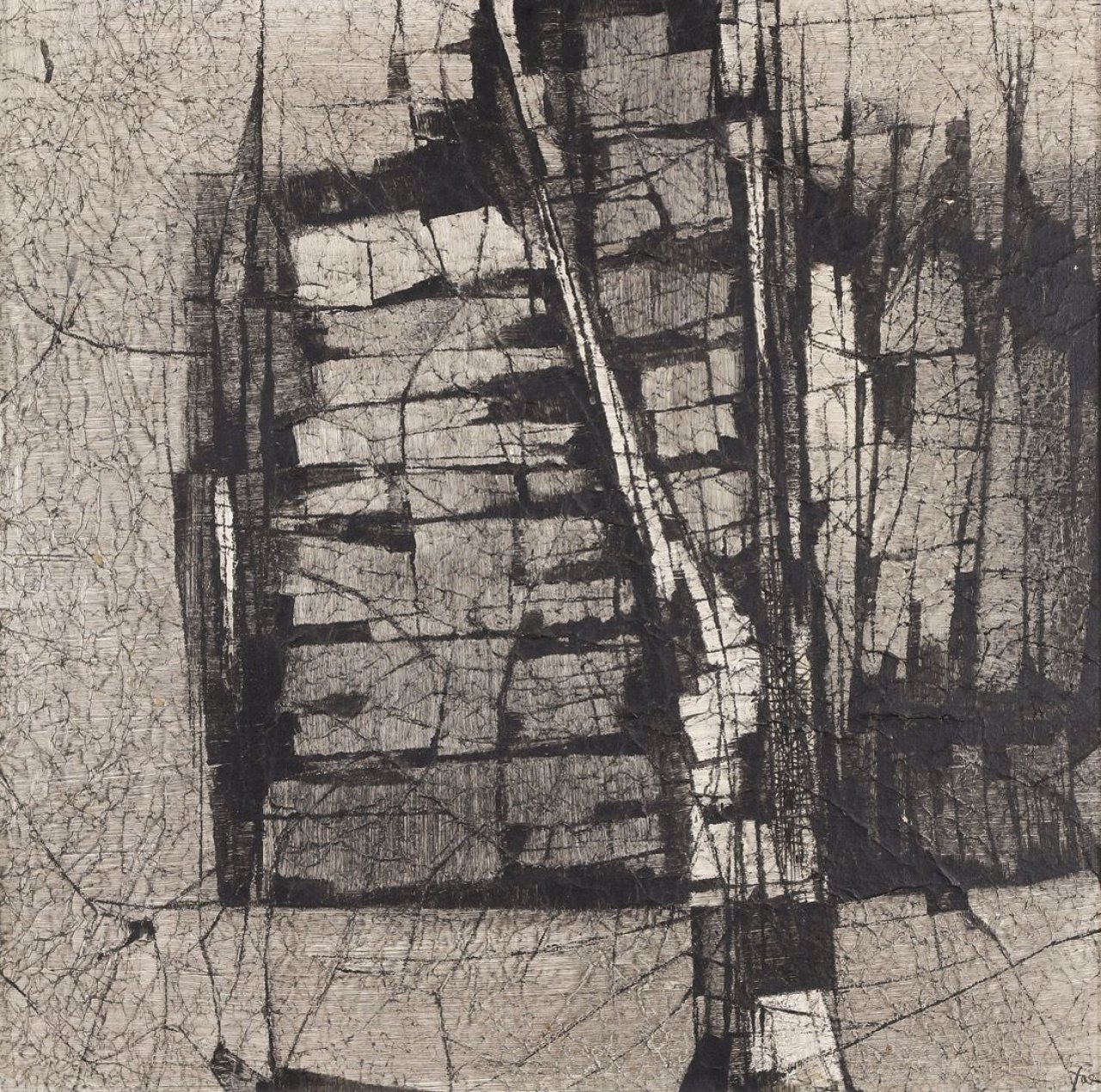 Auf diesem Bild ist das folgende Kunstwerk zu sehen: Hans Jaenisch. „TB #21“. 1962.
