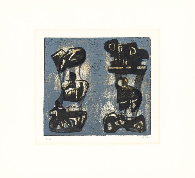 Auf diesem Bild ist das folgende Kunstwerk zu sehen: Henry Moore. „Ideas for Metal Sculptures II“. 1981/1984.