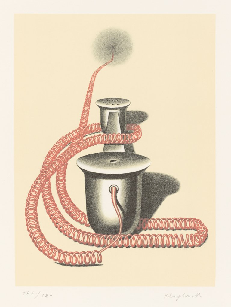 This picture shows the following artwork: Konrad Klapheck. „Der Auserwählte“. 1981.
