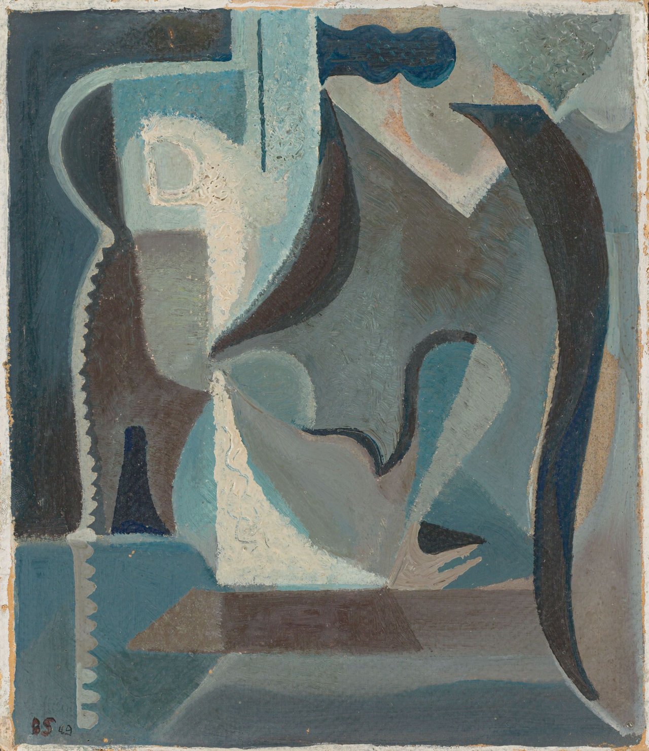 This picture shows the following artwork: Bernard Schultze. „Komposition mit plastischem Weiss“. 1949.