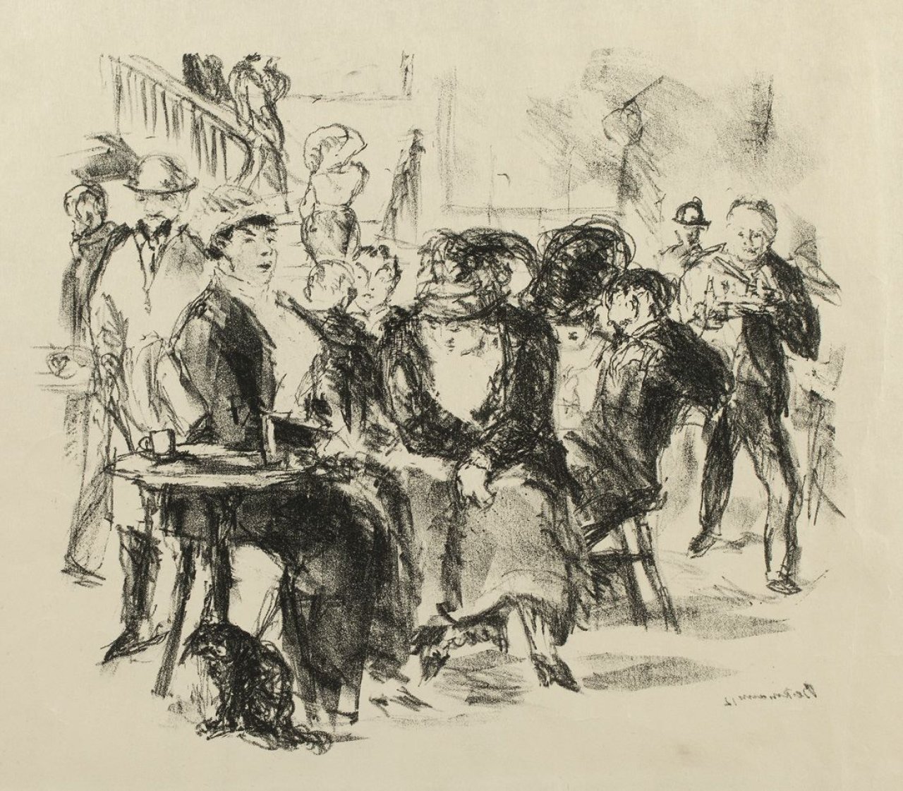 Auf diesem Bild ist das folgende Kunstwerk zu sehen: Max Beckmann. „Admiralscafé“. 1911.