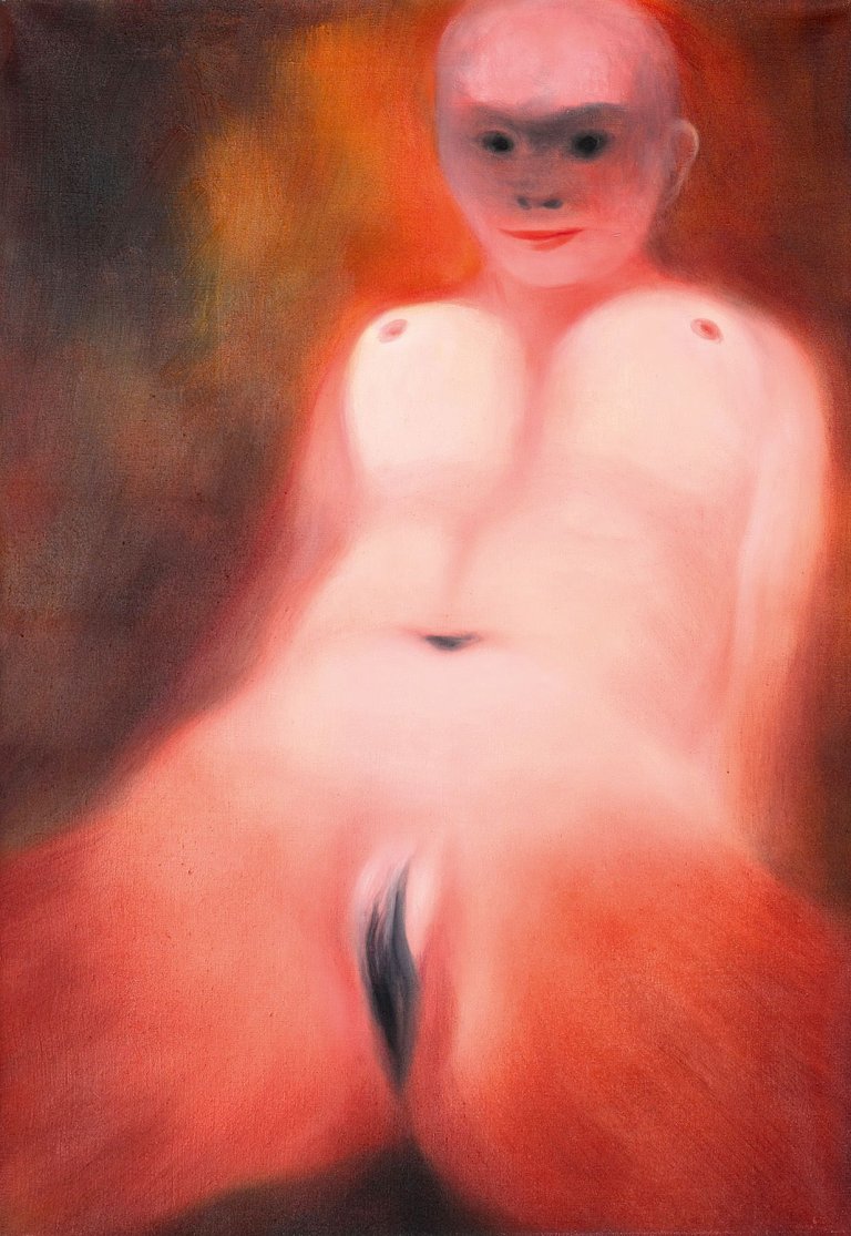 Auf diesem Bild ist das folgende Kunstwerk zu sehen: Miriam Cahn. „Äffin“. 1997/99.