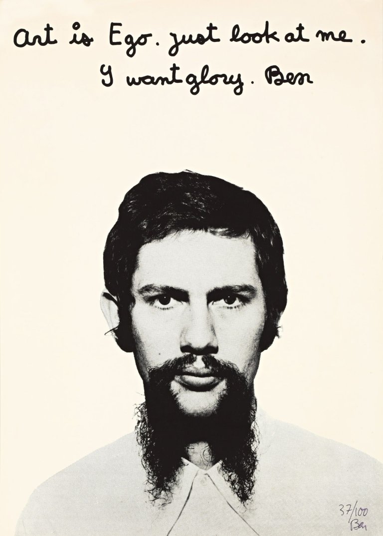 Auf diesem Bild ist das folgende Kunstwerk zu sehen: Ben Vautier. „Art is Ego“. 1971.