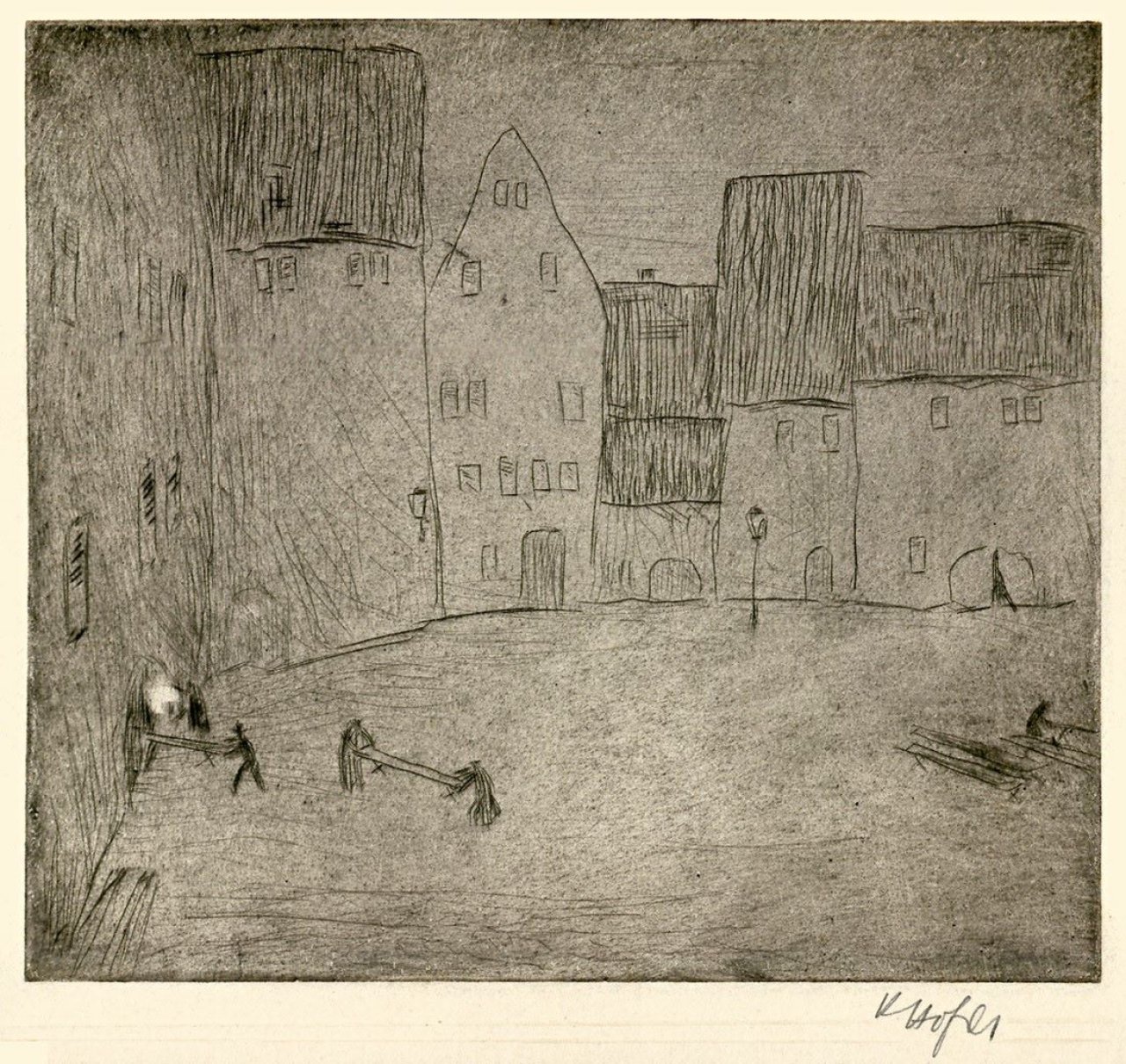 Auf diesem Bild ist das folgende Kunstwerk zu sehen: Karl Hofer. „Morgendämmerung“. 1899.