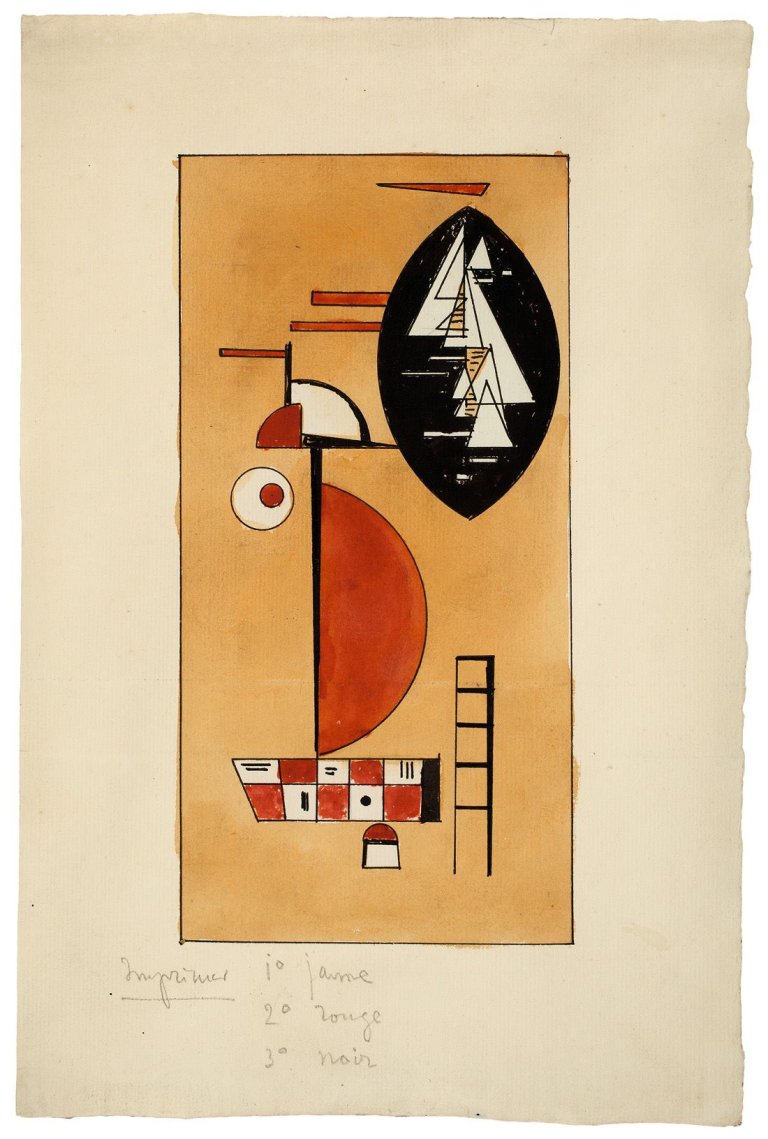 Auf diesem Bild ist das folgende Kunstwerk zu sehen: Wassily Kandinsky. „Ohne Titel“. 1930.