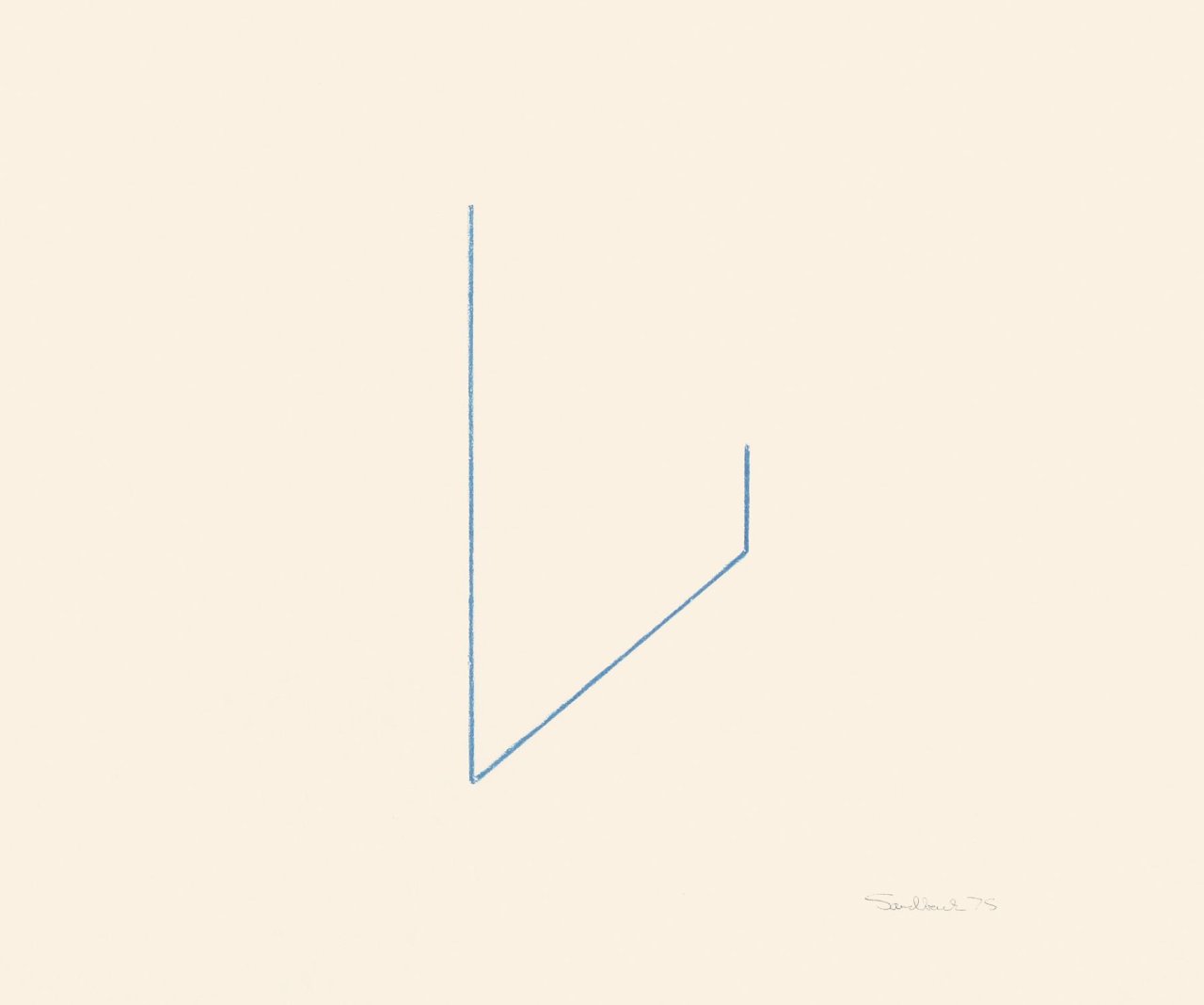 Auf diesem Bild ist das folgende Kunstwerk zu sehen: Fred Sandback. „Serie von 6 Lithographien“. 1975.