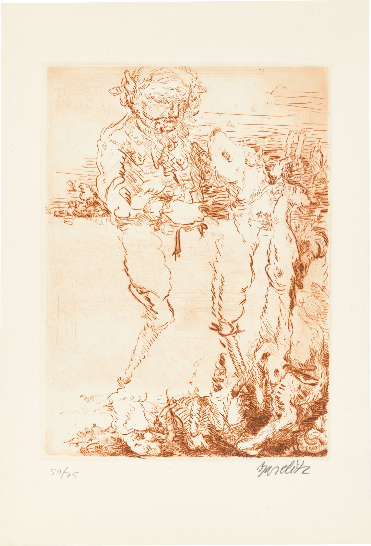 This picture shows the following artwork: Georg Baselitz. „Der Jäger“. 1967.