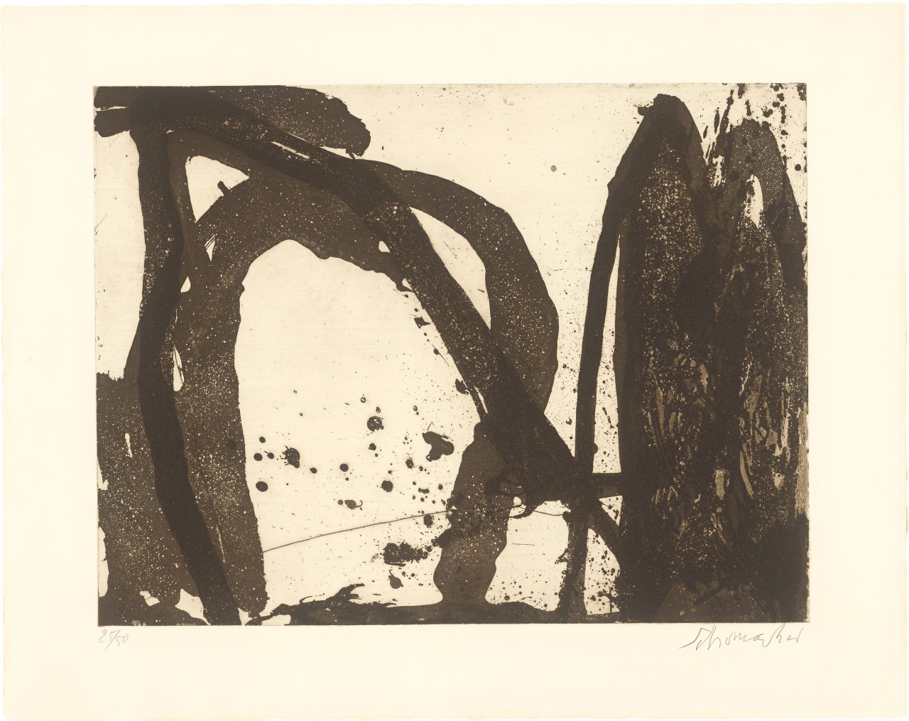 This picture shows the following artwork: Emil Schumacher. ”2/1988”. 1988.