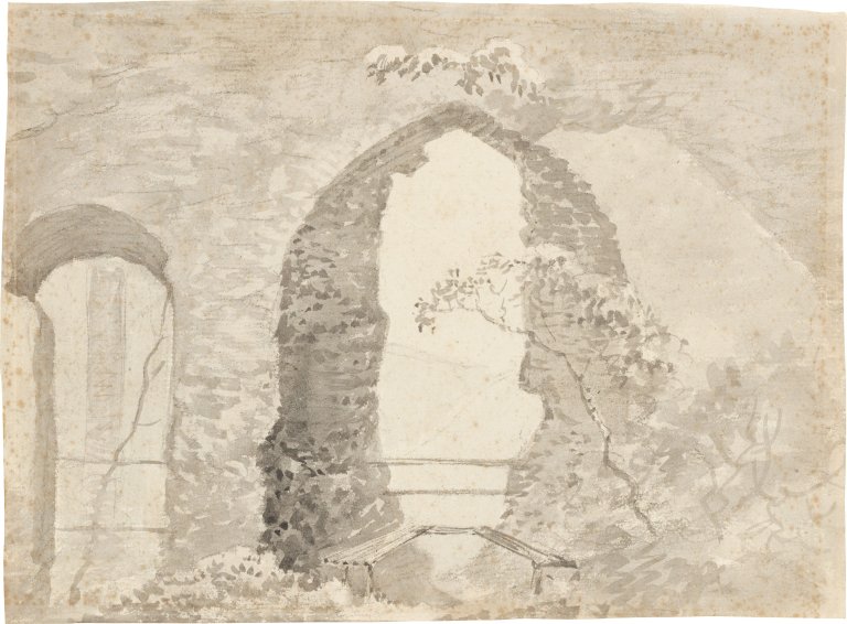 This picture shows the following artwork: Carl Gustav Carus. Window of Tharandt Castle.