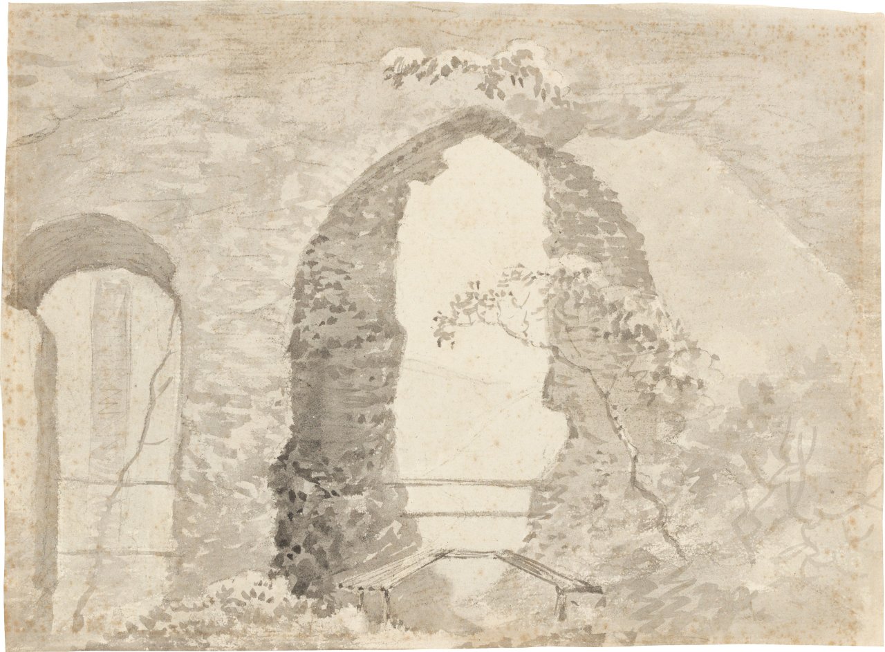 This picture shows the following artwork: Carl Gustav Carus. Window of Tharandt Castle.