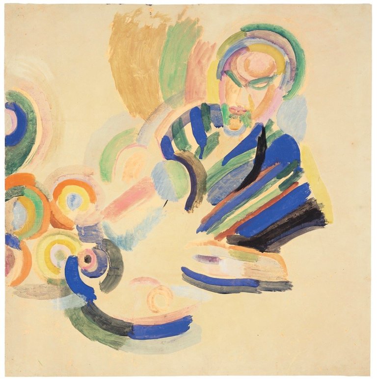 Auf diesem Bild ist das folgende Kunstwerk zu sehen: Robert Delaunay. Etude pour „La Verseuse“. 1916.
