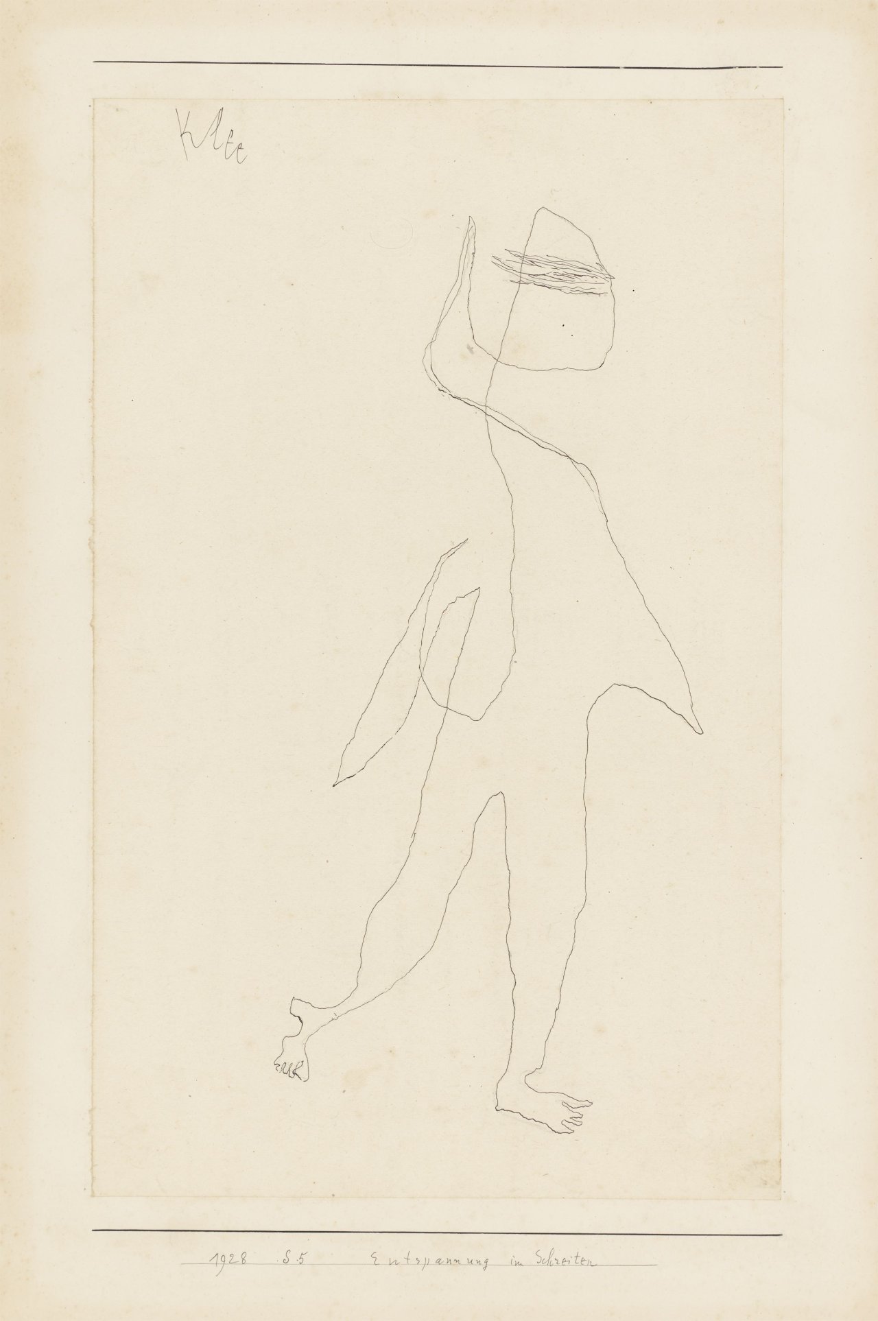 This picture shows the following artwork: Paul Klee. ”Entspannung im Schreiten”. 1928.