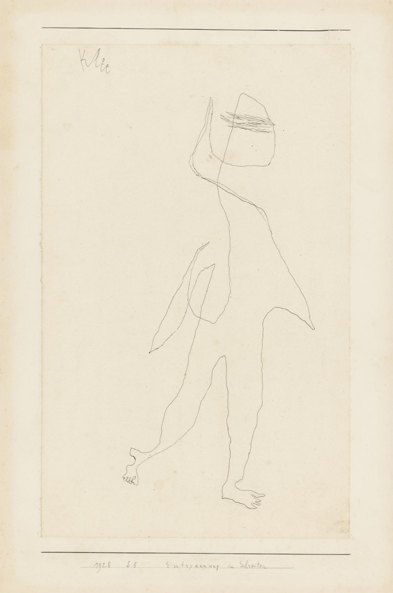 This picture shows the following artwork: Paul Klee. ”Entspannung im Schreiten”. 1928.