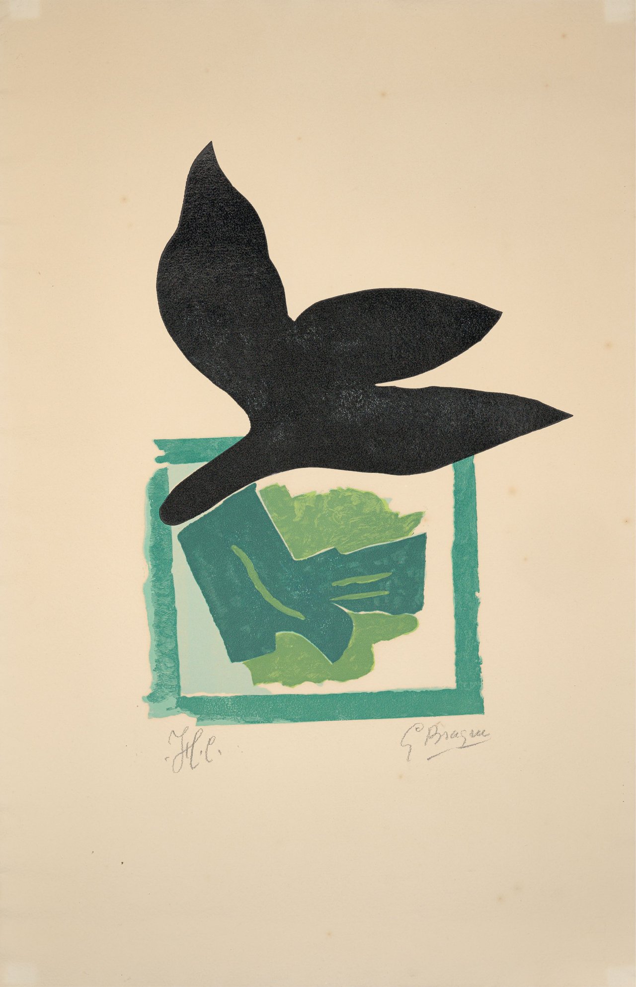 This picture shows the following artwork: Georges Braque. From: ”Si je mourais là-bas”. 1962.