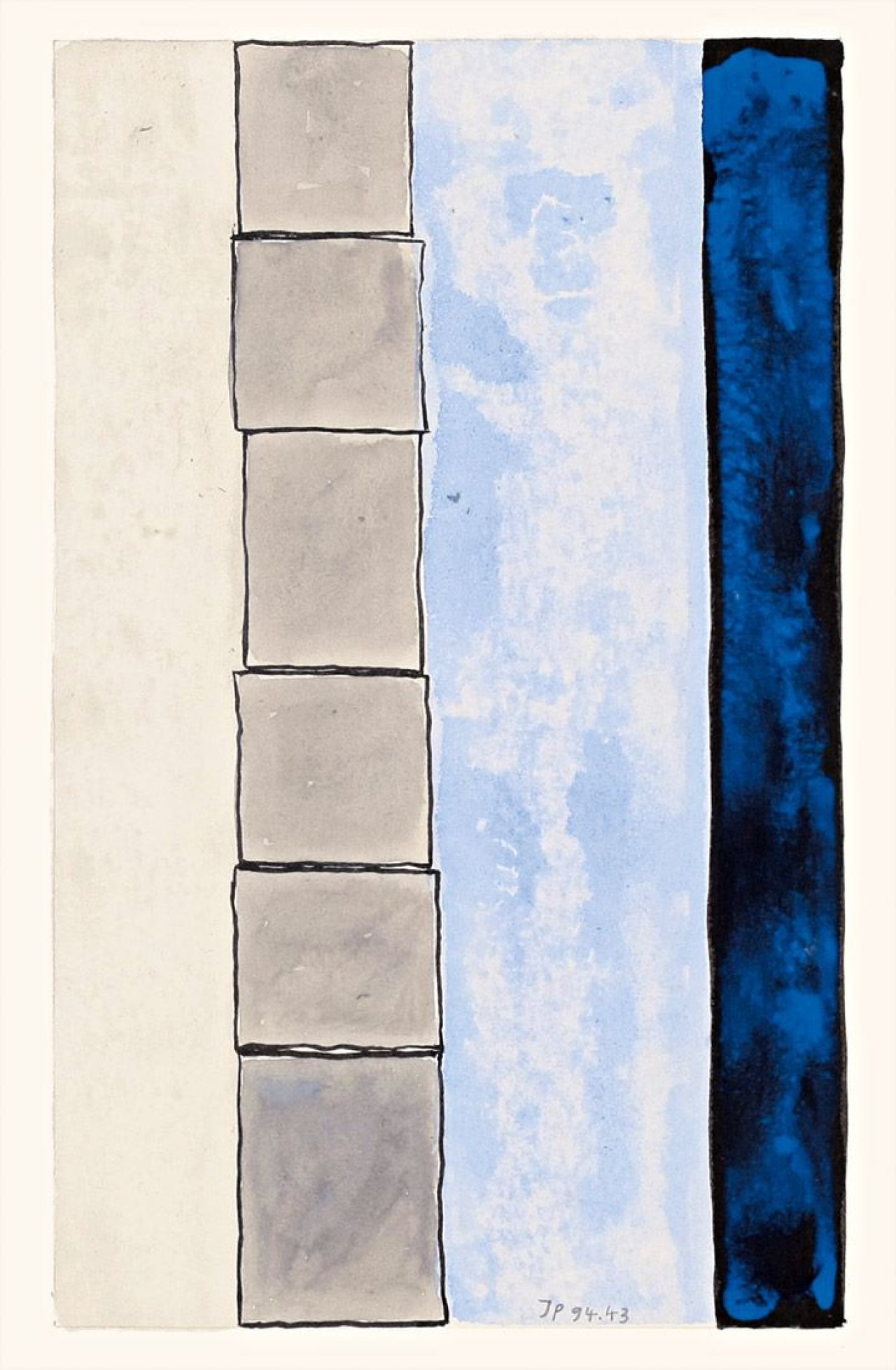 Auf diesem Bild ist das folgende Kunstwerk zu sehen: Jürgen Partenheimer. Ohne Titel (94.43). 1994.