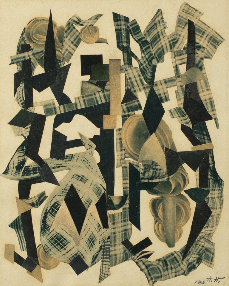 Auf diesem Bild ist das folgende Kunstwerk zu sehen: Hannah Höch. „Textilblatt“. 1938.