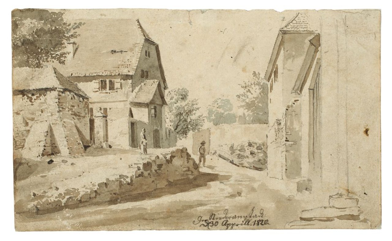 Auf diesem Bild ist das folgende Kunstwerk zu sehen: Johann Heinrich Schilbach. „In Niederramstadt“. 1820.